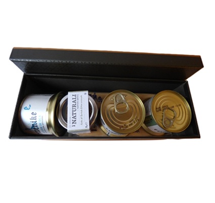 Caja productos gourmet negro y cobre - Imagen 4