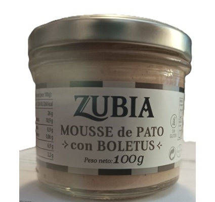Mousse de pato con boletus